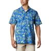 imageColumbia Sportswear Mens Trollers Best Short Sleeve ShirtVivid Blue Freshwater Roots Print