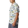 imageColumbia Sportswear Mens Trollers Best Short Sleeve ShirtWhite Watercolor Island Print
