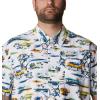 imageColumbia Sportswear Mens Trollers Best Short Sleeve ShirtWhite Watercolor Island Print
