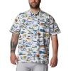 imageColumbia Sportswear Mens Trollers Best Short Sleeve ShirtWhite Watercolor Island Print