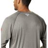 imageMens PFG Terminal Tackle Heather Long Sleeve ShirtAlpine Tundra HeatherRed Spark Logo
