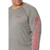 imageMens PFG Terminal Tackle Heather Long Sleeve ShirtAlpine Tundra HeatherRed Spark Logo