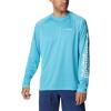 imageMens PFG Terminal Tackle Heather Long Sleeve ShirtAtoll HeatherWhite Logo