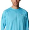 imageMens PFG Terminal Tackle Heather Long Sleeve ShirtAtoll HeatherWhite Logo