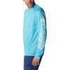 imageMens PFG Terminal Tackle Heather Long Sleeve ShirtAtoll HeatherWhite Logo