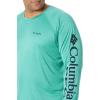 imageMens PFG Terminal Tackle Heather Long Sleeve ShirtBright Aqua HeatherColl Navy Logo
