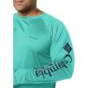 imageMens PFG Terminal Tackle Heather Long Sleeve ShirtBright Aqua HeatherColl Navy Logo