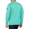 imageMens PFG Terminal Tackle Heather Long Sleeve ShirtBright Aqua HeatherColl Navy Logo