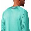 imageMens PFG Terminal Tackle Heather Long Sleeve ShirtBright Aqua HeatherColl Navy Logo