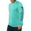 imageMens PFG Terminal Tackle Heather Long Sleeve ShirtBright Aqua HeatherColl Navy Logo