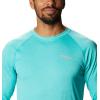 imageMens PFG Terminal Tackle Heather Long Sleeve ShirtBright Aqua HeatherSalmon Logo