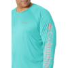 imageMens PFG Terminal Tackle Heather Long Sleeve ShirtBright Aqua HeatherSalmon Logo