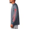 imageMens PFG Terminal Tackle Heather Long Sleeve ShirtCarbon HeatherRed Spark Logo