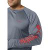 imageMens PFG Terminal Tackle Heather Long Sleeve ShirtCarbon HeatherRed Spark Logo