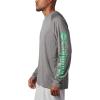 imageMens PFG Terminal Tackle Heather Long Sleeve ShirtCity Grey HeatherDark Lime Logo