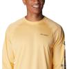 imageMens PFG Terminal Tackle Heather Long Sleeve ShirtCocoa Butter HeatherCity Grey Logo