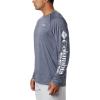 imageMens PFG Terminal Tackle Heather Long Sleeve ShirtCollegiate Navy HeatherWhite Logo