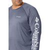 imageMens PFG Terminal Tackle Heather Long Sleeve ShirtCollegiate Navy HeatherWhite Logo