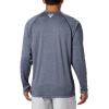 imageMens PFG Terminal Tackle Heather Long Sleeve ShirtCollegiate Navy HeatherWhite Logo