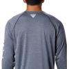imageMens PFG Terminal Tackle Heather Long Sleeve ShirtCollegiate Navy HeatherWhite Logo