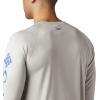 imageMens PFG Terminal Tackle Heather Long Sleeve ShirtCool Grey HeatherVivid Blue Logo