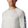 imageMens PFG Terminal Tackle Heather Long Sleeve ShirtCool Grey HeatherVivid Blue Logo