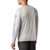 imageMens PFG Terminal Tackle Heather Long Sleeve ShirtCool Grey HeatherVivid Blue Logo