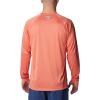 imageMens PFG Terminal Tackle Heather Long Sleeve ShirtCorange HeatherOcean Teal Logo