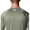 imageMens PFG Terminal Tackle Heather Long Sleeve ShirtCypress HeatherCool Green Logo