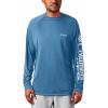 imageMens PFG Terminal Tackle Heather Long Sleeve ShirtDark Pool HeatherWhite Logo