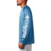 imageMens PFG Terminal Tackle Heather Long Sleeve ShirtDark Pool HeatherWhite Logo