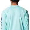 imageMens PFG Terminal Tackle Heather Long Sleeve ShirtGulf Stream HeatherCollegiate Navy Log