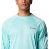 imageMens PFG Terminal Tackle Heather Long Sleeve ShirtGulf Stream HeatherCollegiate Navy Log