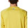 imageMens PFG Terminal Tackle Heather Long Sleeve ShirtLaser Lemon HeatherCool Grey Logo