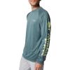 imageMens PFG Terminal Tackle Heather Long Sleeve ShirtMidnight Teal HeatherSpring Yellow Log
