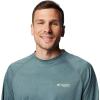 imageMens PFG Terminal Tackle Heather Long Sleeve ShirtMidnight Teal HeatherSpring Yellow Log