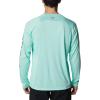 imageMens PFG Terminal Tackle Heather Long Sleeve ShirtMint Cay HeatherCollegiate Navy Logo