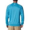 imageMens PFG Terminal Tackle Heather Long Sleeve ShirtOcean Blue HeatherWhite Logo