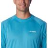 imageMens PFG Terminal Tackle Heather Long Sleeve ShirtOcean Blue HeatherWhite Logo
