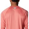 imageMens PFG Terminal Tackle Heather Long Sleeve ShirtRed Hibiscus HeatherWhite Logo
