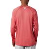 imageMens PFG Terminal Tackle Heather Long Sleeve ShirtRed Spark HeatherWhite Logo