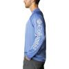 imageMens PFG Terminal Tackle Heather Long Sleeve ShirtTanzanite HeatherCool Grey Logo