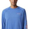 imageMens PFG Terminal Tackle Heather Long Sleeve ShirtVivid Blue HeatherBright Nectar Logo