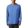 imageMens PFG Terminal Tackle Heather Long Sleeve ShirtVivid Blue HeatherBright Nectar Logo