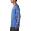 imageMens PFG Terminal Tackle Heather Long Sleeve ShirtVivid Blue HeatherBright Nectar Logo