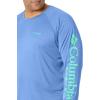 imageMens PFG Terminal Tackle Heather Long Sleeve ShirtVivid Blue HeatherWinter Green Logo