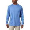imageMens PFG Terminal Tackle Heather Long Sleeve ShirtVivid Blue HeatherWinter Green Logo