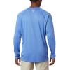 imageMens PFG Terminal Tackle Heather Long Sleeve ShirtVivid Blue HeatherWinter Green Logo