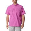 imageColumbia Mens Big and Powerful Bahama Ii UPF 30 Short Sleeve Fishing JerseyBright Lavender