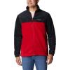 imageColumbia Mens BigTall Extended Big Steens Mountain Full Zip 20 Fleece JacketBlackMountain Red